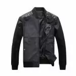 veste philipp plein leahter cuir pas cher big skull logo